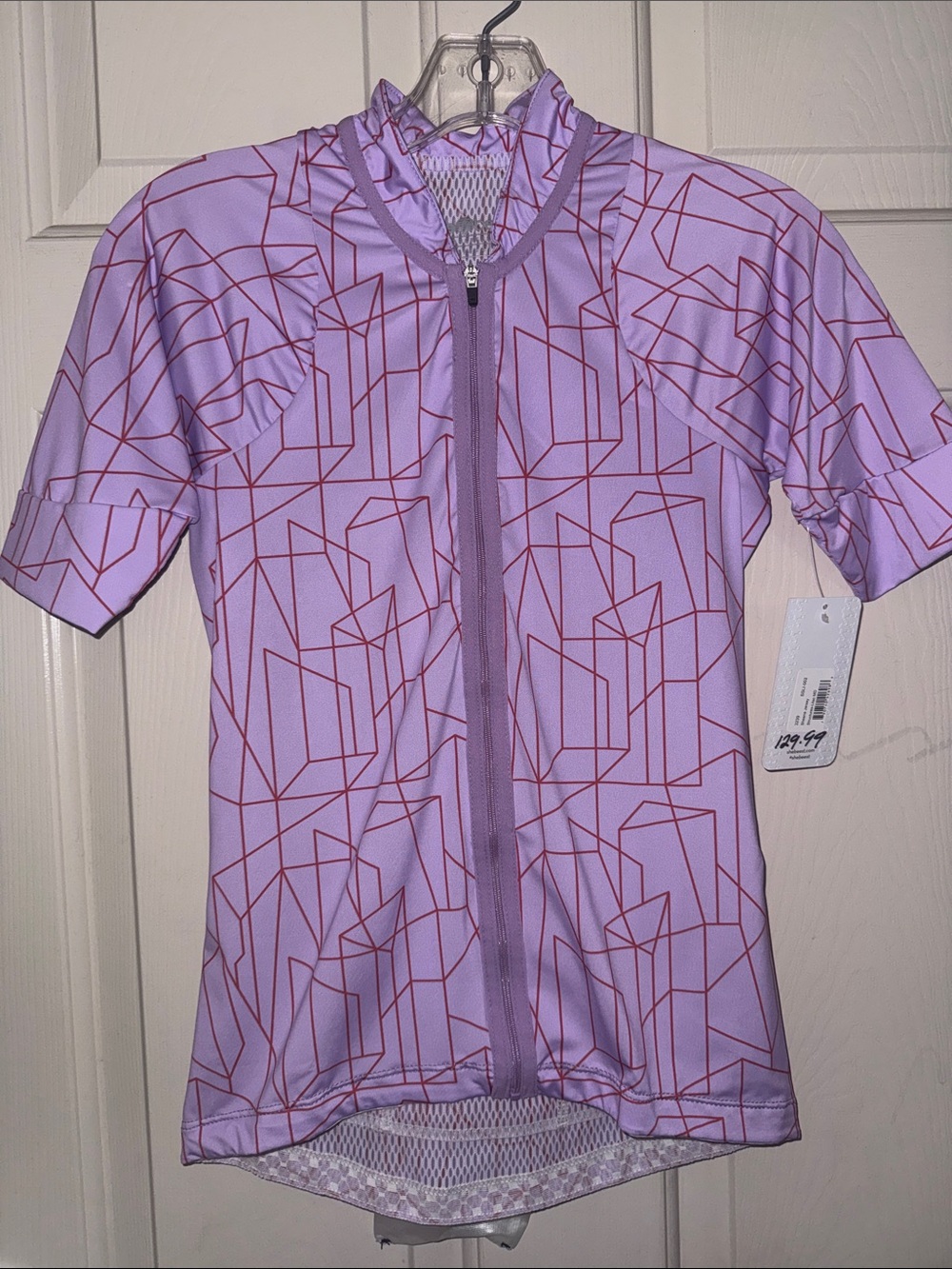 Women’s Cycling Shebeest Sheena Jersey Lavender Geometric - NWT - M